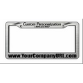 Brushed Chrome Faced Plastic License Frames ( Recessed Text)